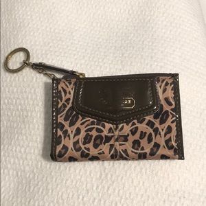 COACH leopard keychain wallet